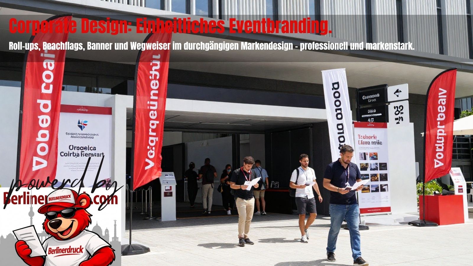 Eventbranding leicht gemacht. Berliner Druck – Ihre Online-Druckerei für Banner, Flyer, Roll-ups und Eventdrucksachen in Berlin und ganz Deutschland.