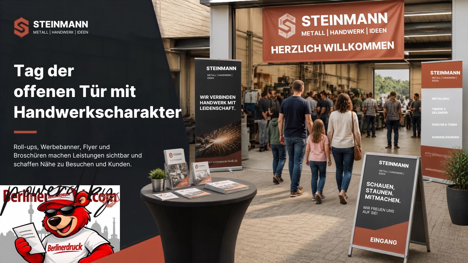 Eventmarketing für Handwerksbetriebe erfolgreich umsetzen. Berliner Druck – Ihre Online-Druckerei für Flyer, Banner, Werbemittel und Eventdrucksachen.