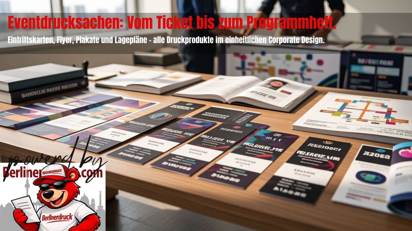 Eintrittskarten und Eventdrucksachen professionell drucken lassen. Berliner Druck – Ihre Online-Druckerei für Veranstaltungen in Berlin und ganz Deutschland.